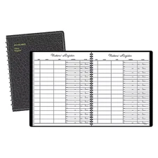 At-A-Glance Wirebound Visitor Register Book: 5-1/2 in. x 8-1/2 in. (Black)