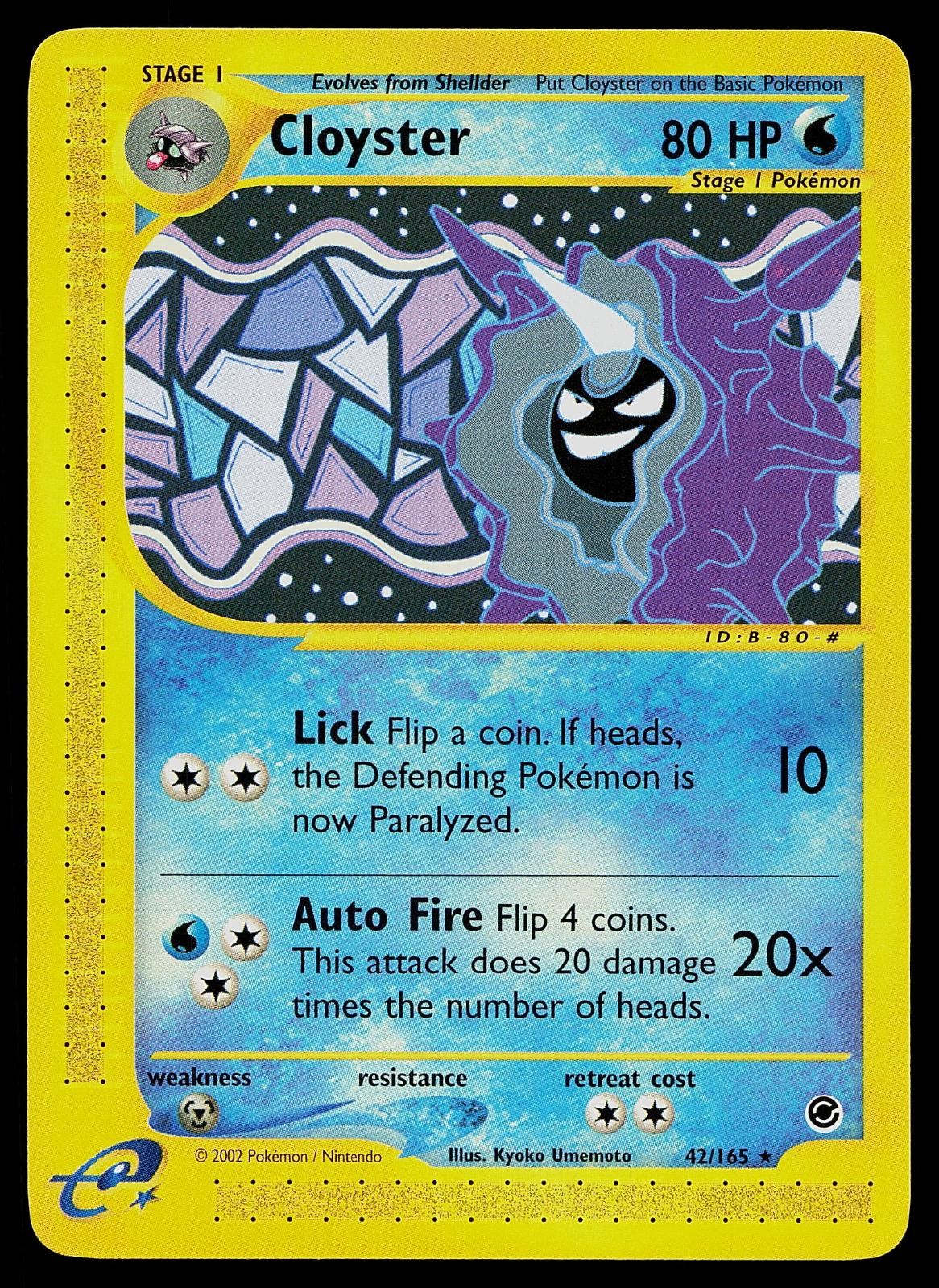 Pokemon Card - Cloyster Expedition Base Set 42/165 Rare