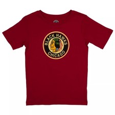 NHL Chicago Blackhawks Boys Crew Neck T-Shirt in Red, Medium 8/10 