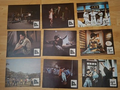 Bruce Lee french lobby cards, AHF : 6x Big Boss + 3x La Fureur... -selten-
