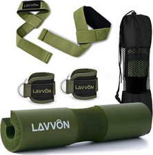 Squat Pad Set - Foam Barbell Pad for Squats Cushion, Lunges  Bar Padding for Hi