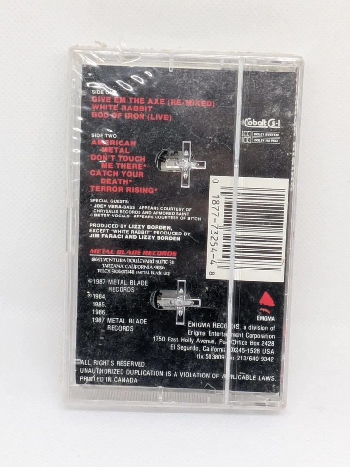 LIZZY BORDEN ~ TERROR RISING ~ Cassette Tape New Sealed Enigma Metal Blade 4XQ - Image 2 of 4
