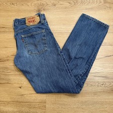 Levi  s Men's 501xx Straight Jeans Button Fly Medium Wash Blue W30 L30