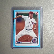 2020 Bowman Draft, 1st Bowman, Mitchell Parker, Sky Blue Border, #268/499 (RC)