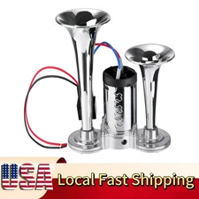 600DB Dual Trumpets Super Loud Car Electric Air Horn Truck Boat Train Speaker US