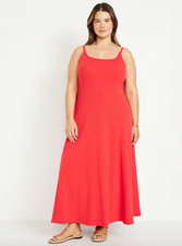 OLD NAVY by Gap  New PLUS 2X 3X  BRIGHT CORAL Sleeveless Ribbed Maxi Dress