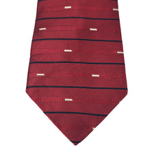TOMMY HILFIGER Tie 100% Silk Red Blue Necktie 58" x 4" MADE IN USA