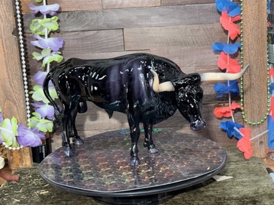 Breyer Model Animal Texas Longhorn Bull Stoke Charcoal Bill For Christmas CM=)
