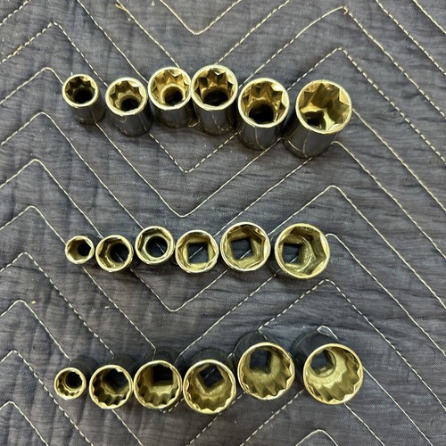 CRAFTSMAN Socket Lot star nut sae and metric See PICs description