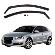 Windabweiser GP Regenabweiser Für Audi A3 2003-2012 3-Türer 2-Tlg Set Schwarz