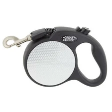 Great Choice® Retractable + Reflective Tape Dog Leash, Large, 16 ft Tape.