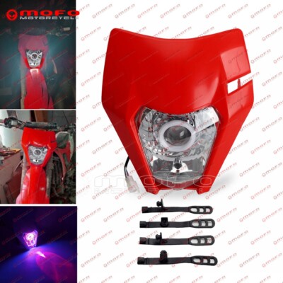 E-mark LED Angel Eyes Headlight For KTM EXC Six Days 300 EXC-F 350 450 500 690R