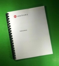 Owners Manual for Leica D-LUX 2 Camera 128 Pages W/Clear Covers 