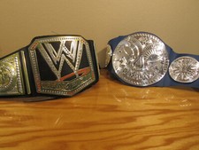 Mattel 2012 WWE Champion Belt 2014 Tag Team Kids Toy Cosplay Halloween READ