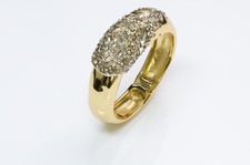 Alexis Bittar Gold Tone Crystal Bangle Bracelet
