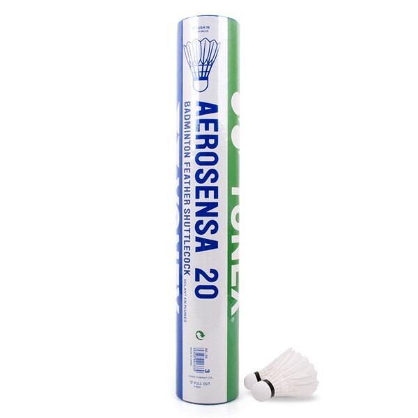 Волан для бадминтонной ракетки Yonex Aerosensa 20 с перьями 12 шт белый NWT AS-20 10190₽