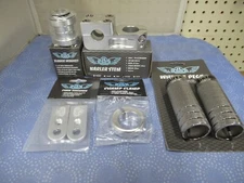 SE Bikes BMX Mix Lot-Pegs, Narler, Eluder Headset, Champ Clamp, Tensioner-Silver