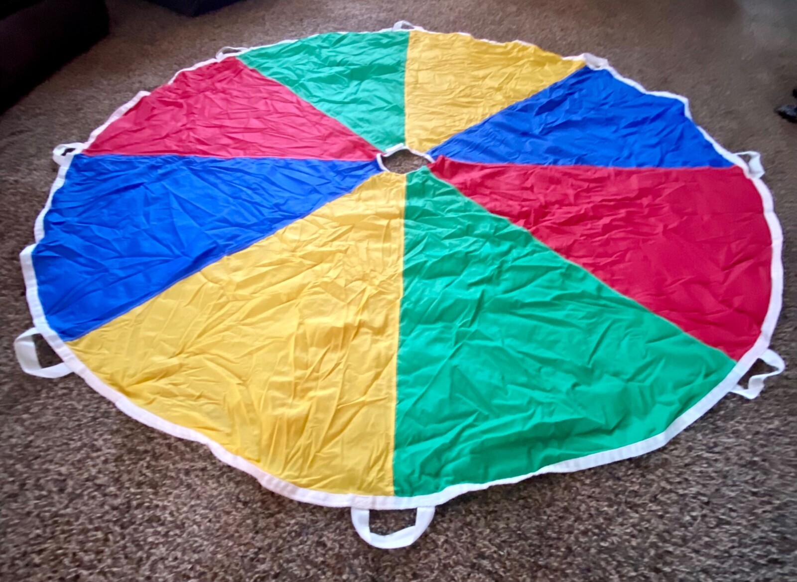 Peerless Plastic Parachute 6.5ft Made In USA Classroom Parachute 8 Handles