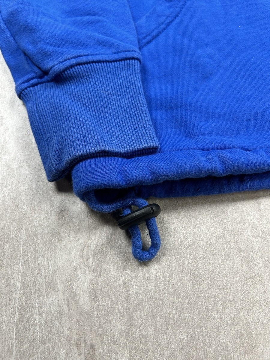 Vtg Stussy Two Tone Blue Sweatshirt Hoodie Double Sided Men's Size