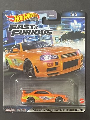 Hot Wheels Premium 2023 Fast & Furious Nissan Skyline GT-R BNR34 5/5 Mattel