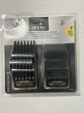 Andis Master Premium Metal Clip Comb Set 7 Pieces #33645 NIP
