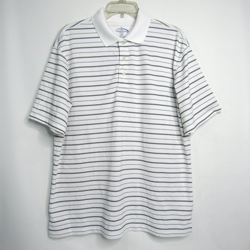 Black Striped Polo Shirt Mens Large 