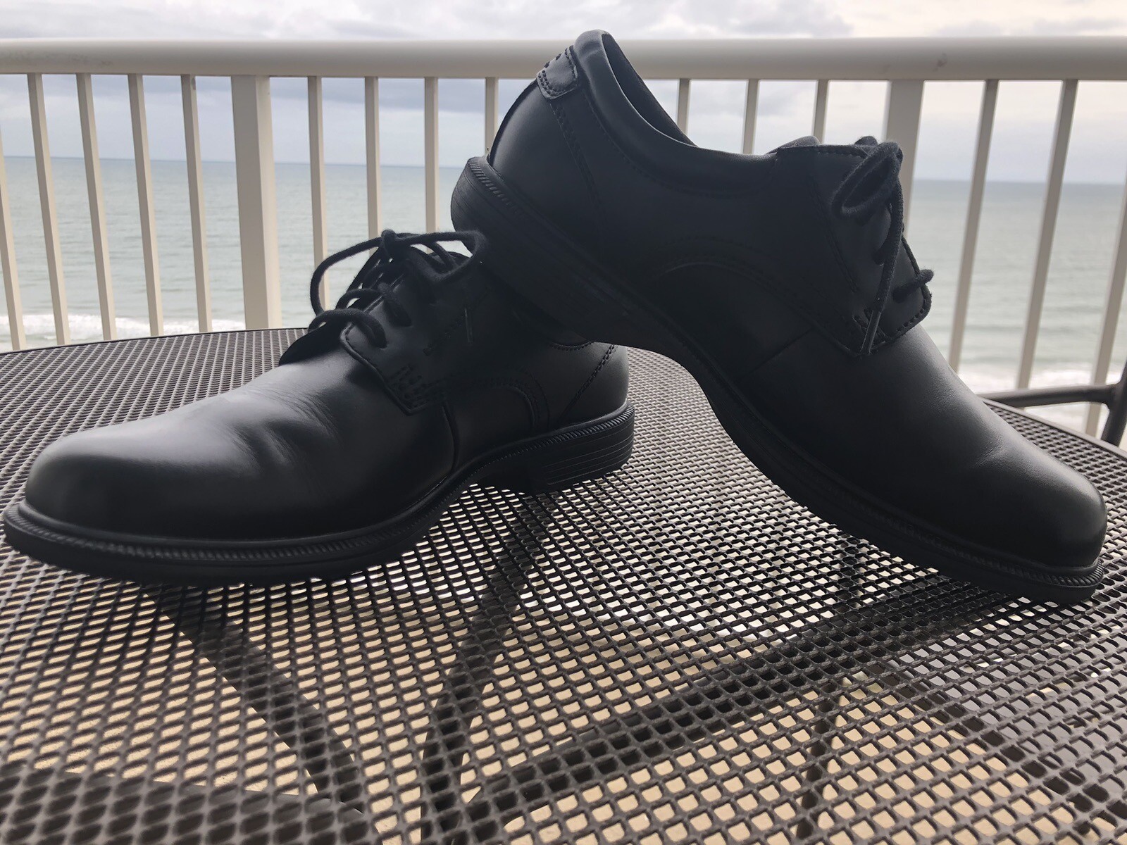 SAOLA Scarpe Oxford da uomo Nunn Bush KORE Pro punta liscia 84942 001 in pelle nera a rete