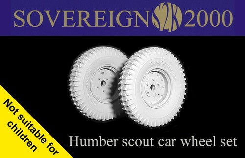 Sovereign 2000 - Humber scout car wheel set (for Bronco kit)    1/35th - S2KA012 - Picture 1 of 4
