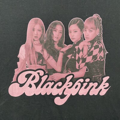 Blackpink Shirt Womens XL Black Kpop Korea Girls Band Group Tour