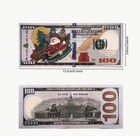x5 (FIVE) Pack - Santa Claus Christmas $100 Novelty Colorized Paper Money Bill