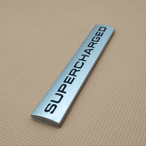 Metal Silver Chrome SUPERCHARGED Badge Sport Car Door Trunk Emblem Sticker Decal - Bild 4 von 5