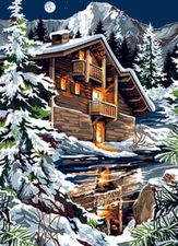 Seg De Paris Needlepoint canvas for halfstitch without yarn Night Blue SE929....