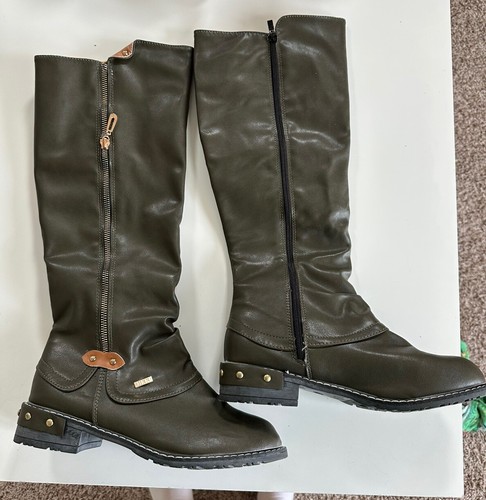 Botas de equitación para mujer HKR Stuart talla 42 EE. UU. 11 motociclista verde bosque - Imagen 3 de 7