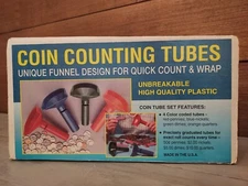 Vintage MMF Industries Assorted Coin Quick Counting Tubes Fast Wrap 