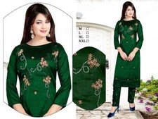 Women Pure Cotton 3/4 Sleeve Round Neck Daily Wear Kurta Pent With Duppata Set