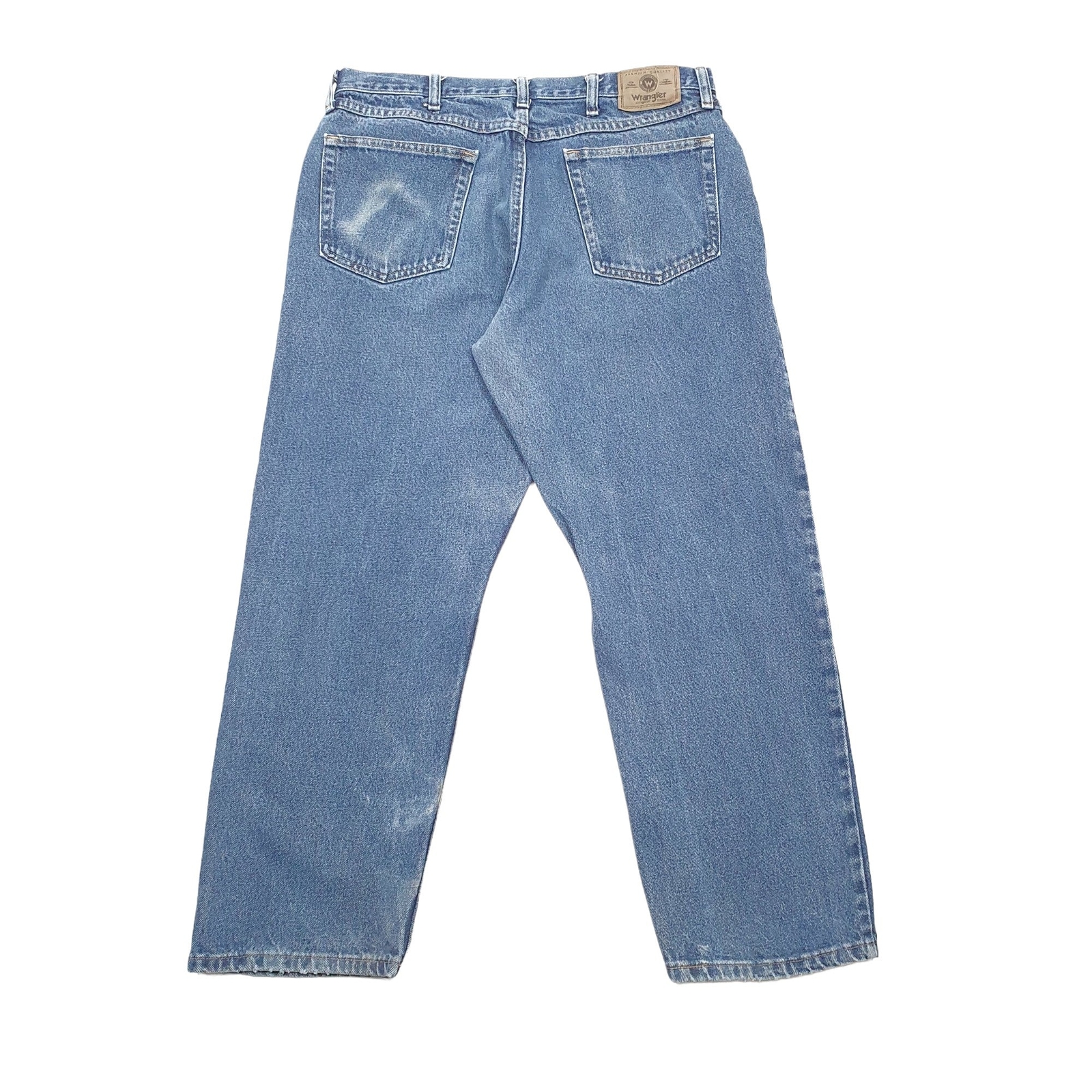 Mens WRANGLER Regular Regular Fit Blue Denim Jeans Trousers W35 L29 image 3