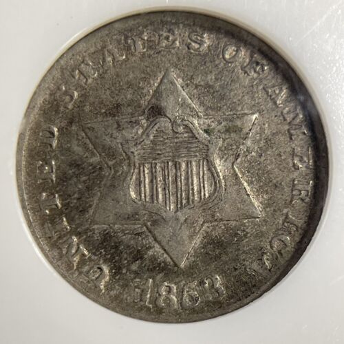 1853 Three Cent Silver Piece Trime 3c Type 1 - PCI -EF - US Coin - 35001 - Picture 2 of 8