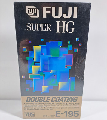 VHS-Videokassette FUJI Super HG Double Coating E-195 VHS, neu + OVP