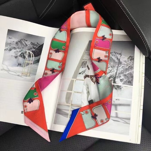 Sallys Boutique Silk Scarf Ribbon Horses Print Slim Head Band Neck Tie 85x5cm - Picture 12 of 51