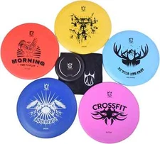 CROWN ME Disc Golf Set Disc Golf Beginner Starter Set 5 Pack