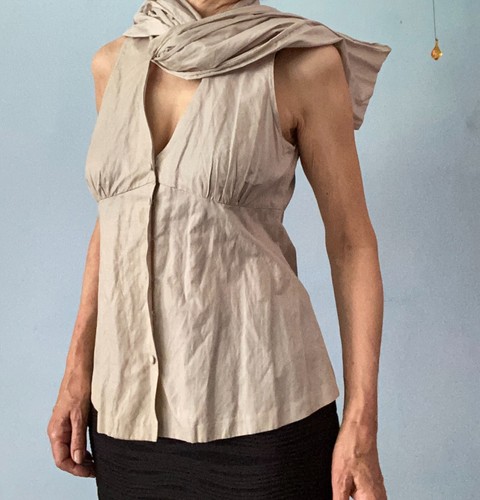 BB Dakota Damen "Metall" Designer Bluse mit Schal - Bild 7 von 14