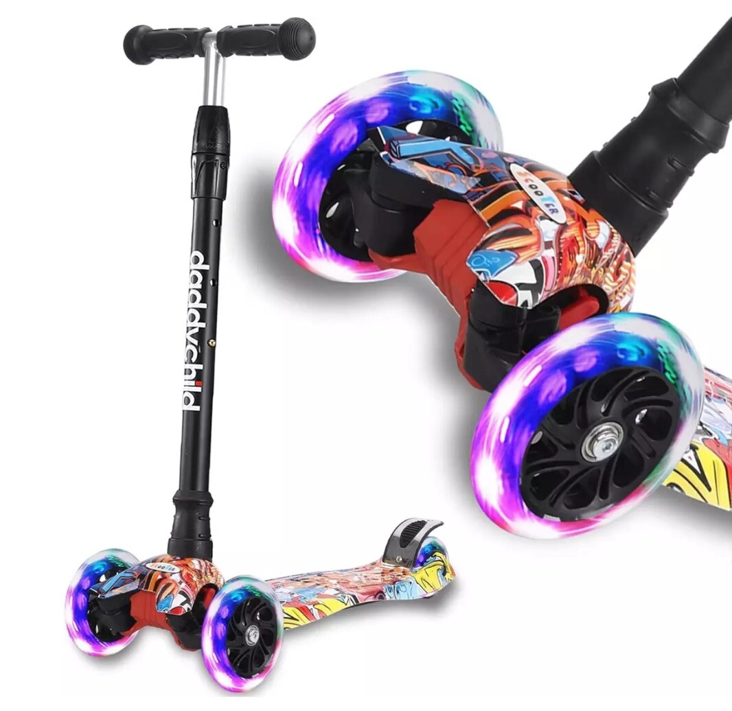 Daddy Child Scooter Kids 3 Wheel Kick Scooter for