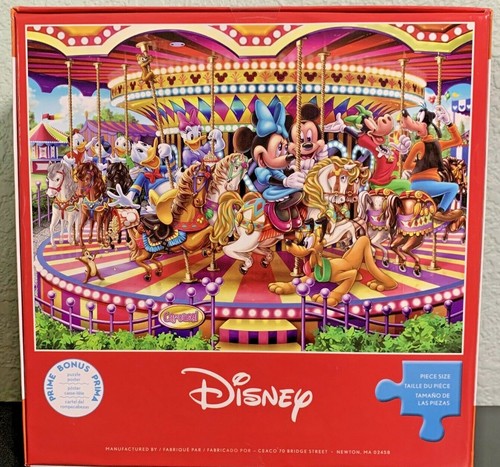 Disney MICKEY'S CAROUSEL -300PC LG FORMAT Puzzle - New Sealed Box - 2021 RELEASE - Picture 2 of 5