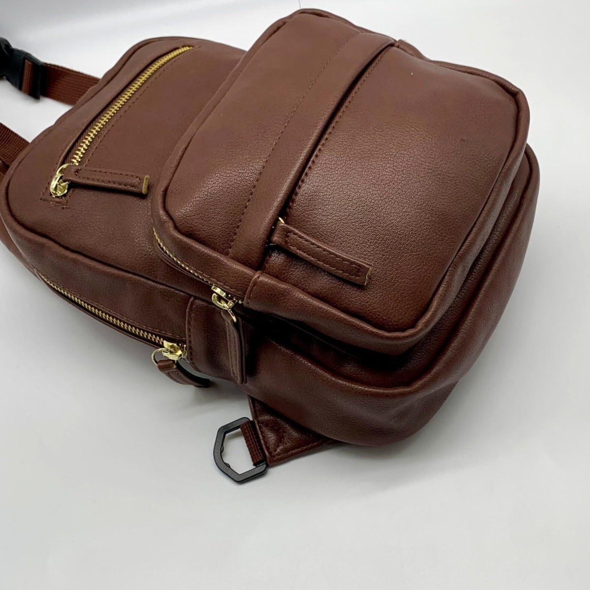 Unbranded Brown Multi Pocket Sling Backpack | eBay