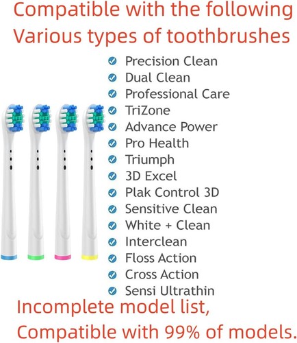 Testine Di Ricambio Per Spazzolino Braun Oral B Elettrico Compatibili - 16 Pezzi - Foto 3 di 7