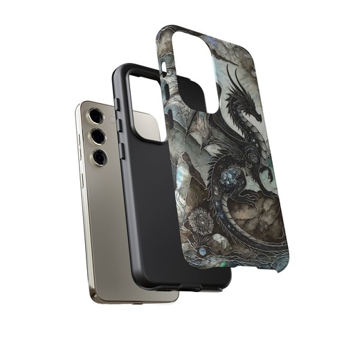Black Dragon Phone Case for iPhone Samsung Google | Edgy Gothic Design | X06 - 第 224/279 張圖片