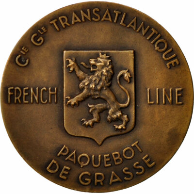 Médaille Compagnie Générale Transatlantique - Paquebot De Grasse, French Line, Bronze