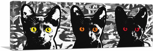 Artcanvas Bombay Cat Breed Bright Eyes Panoramic Canvas Art Print