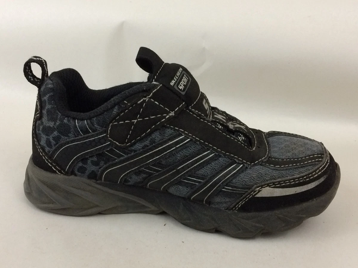 Skechers black hot sale velcro shoes