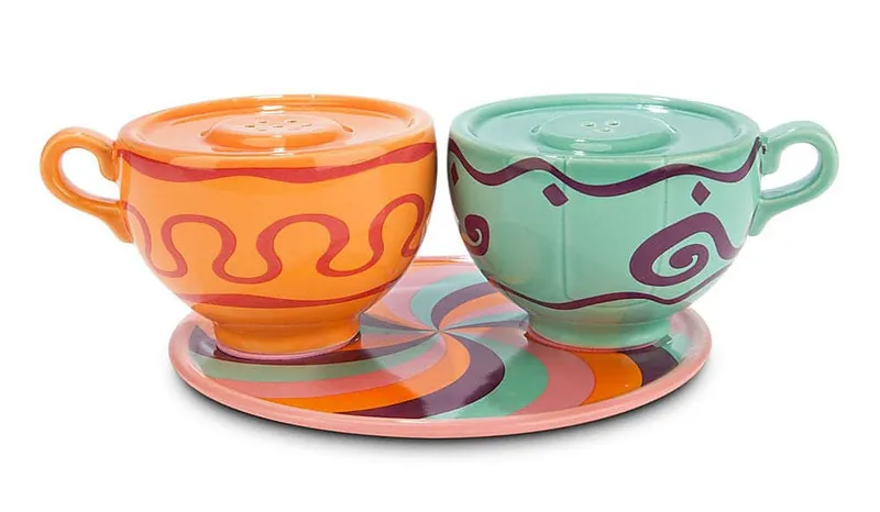 Disney Parks Alice's Mad Tea Party - Tea Cups Salt & Pepper